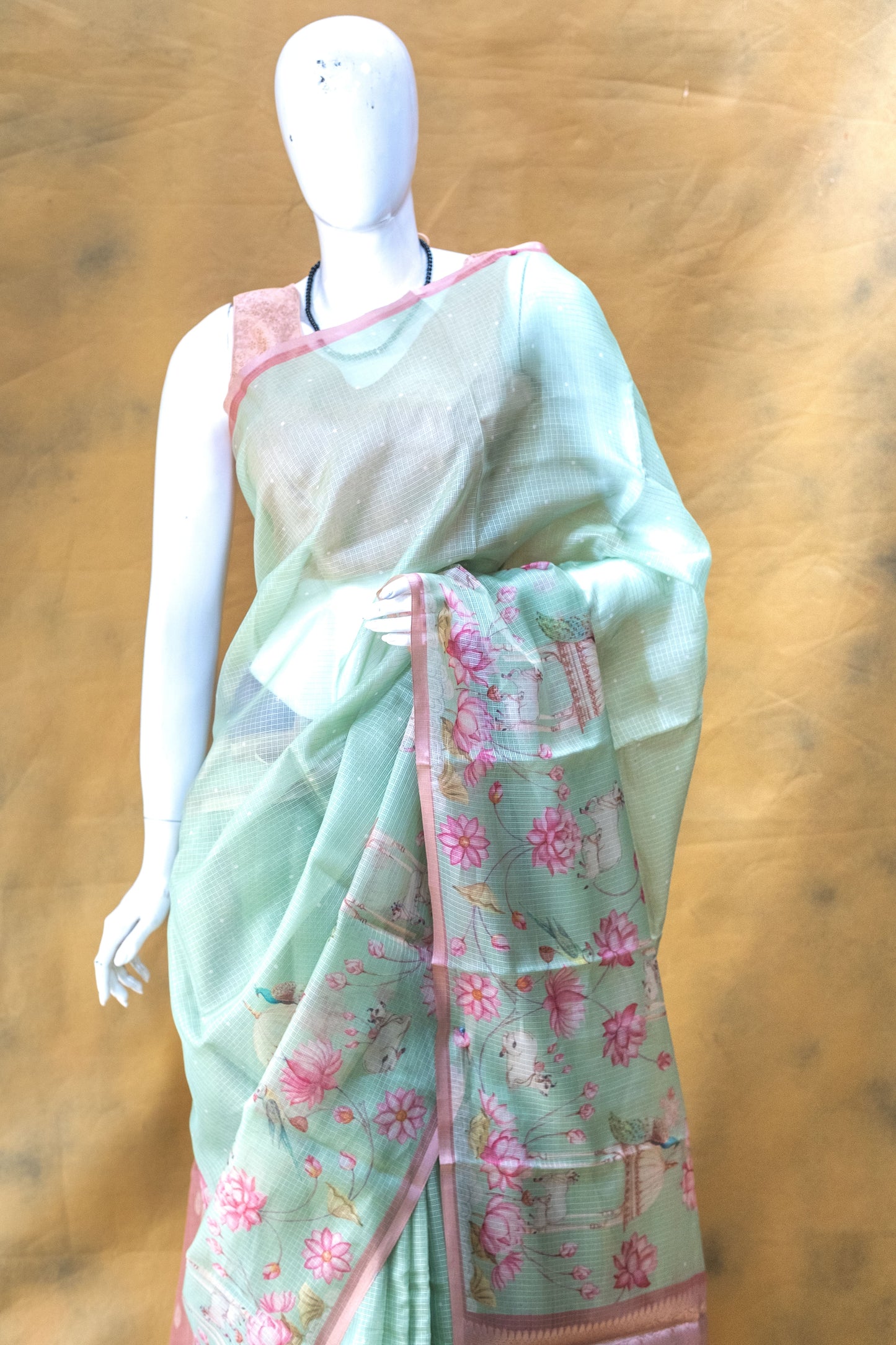 Green Silk Kota Saree