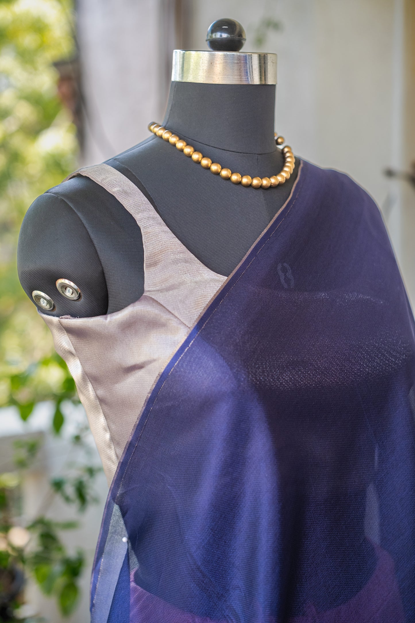 Dark Blue Plain Georgette - 24BRM42