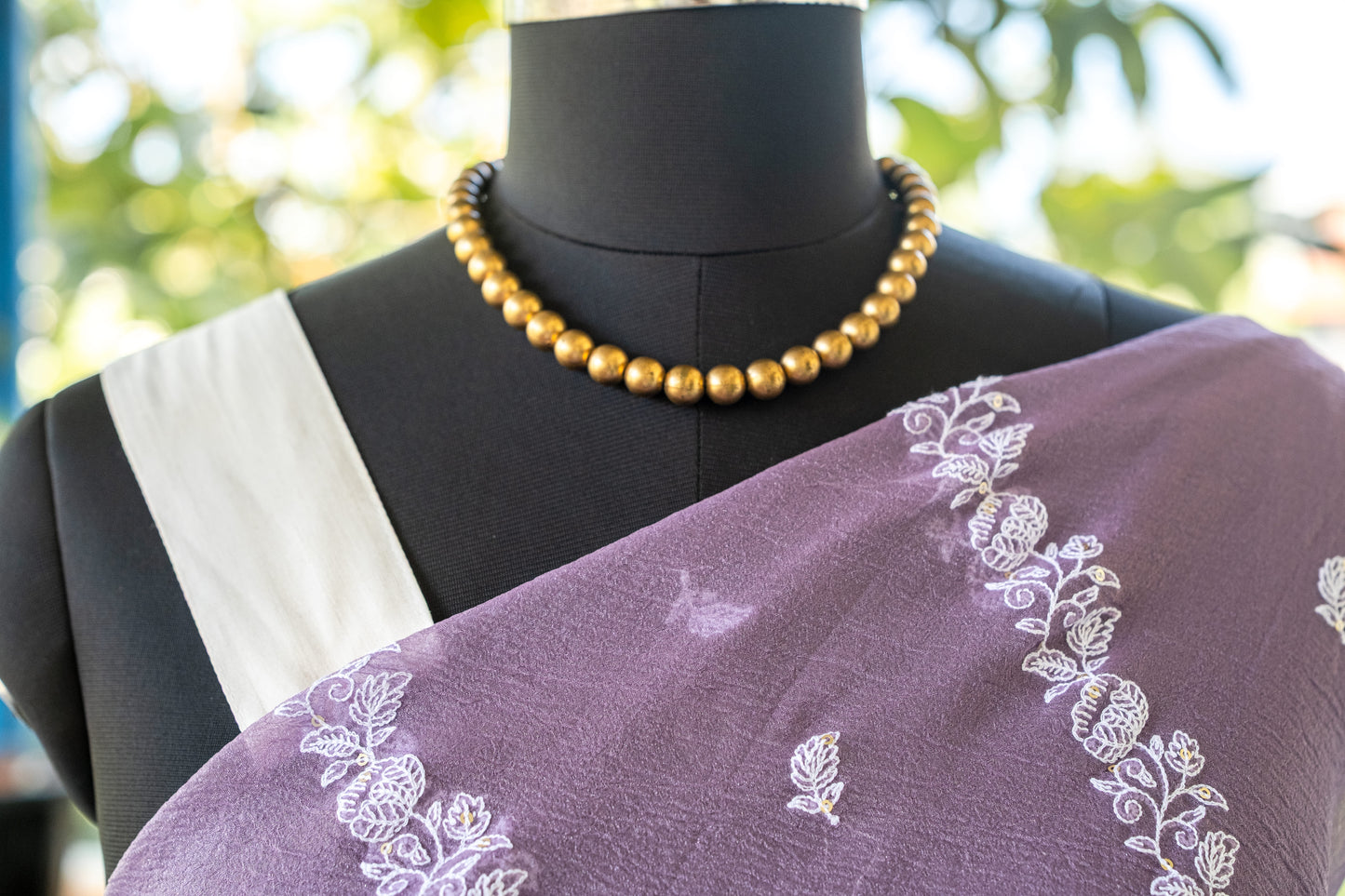 Purple  Georgette Saree