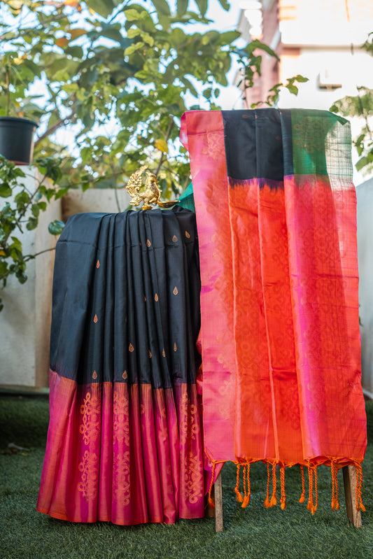 Black Soft Silk Saree
