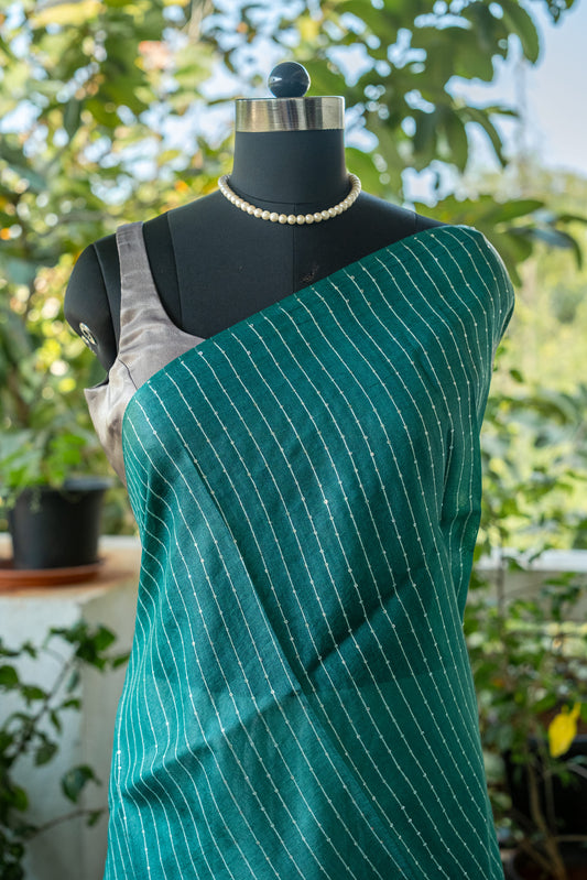 Green Tussar Silk Saree