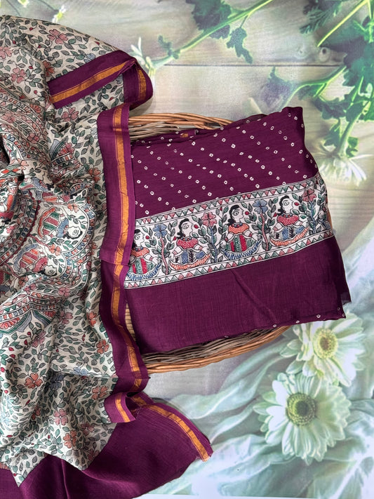 Maroon Chanderi Salwar