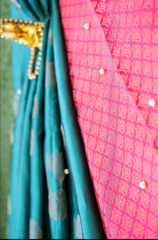 Blue Soft Silk Saree